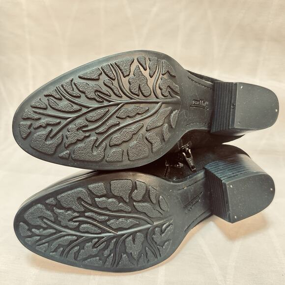 Earth Conway Maple Leather 9M Women's Black Zipper Ankle & Booties Boots - Picture 9 of 9